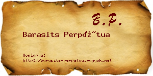Barasits Perpétua névjegykártya